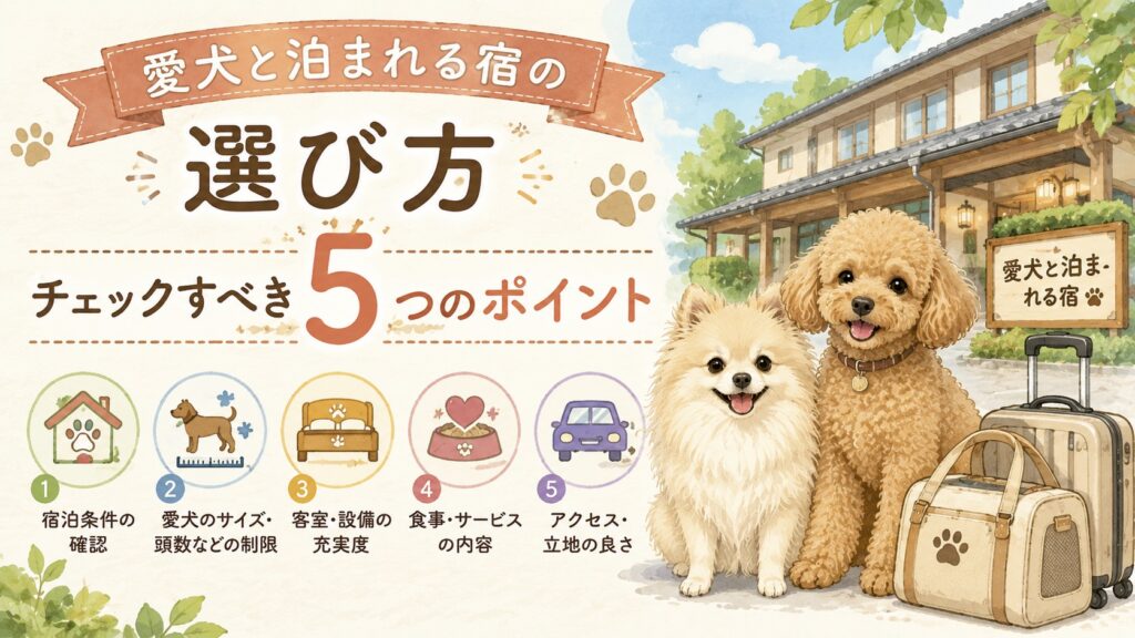 愛犬と泊まれる宿の選び方
