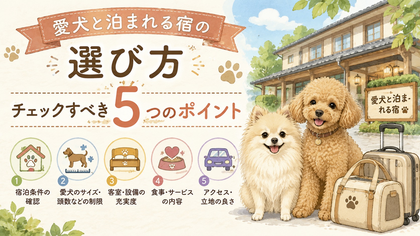 愛犬と泊まれる宿の選び方